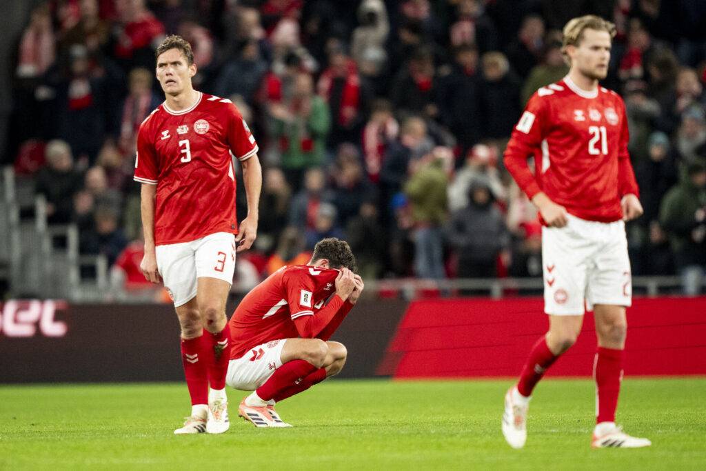 Andreas Christensen, Jannik Vestergaard og Morten Hjulmand i Parken.