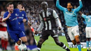 Danny Drinkwater, Papiss Cissé og Joleon Lescott i samme billede.