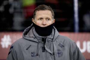 Peter Møller under Danmarks kamp mod Skotland.