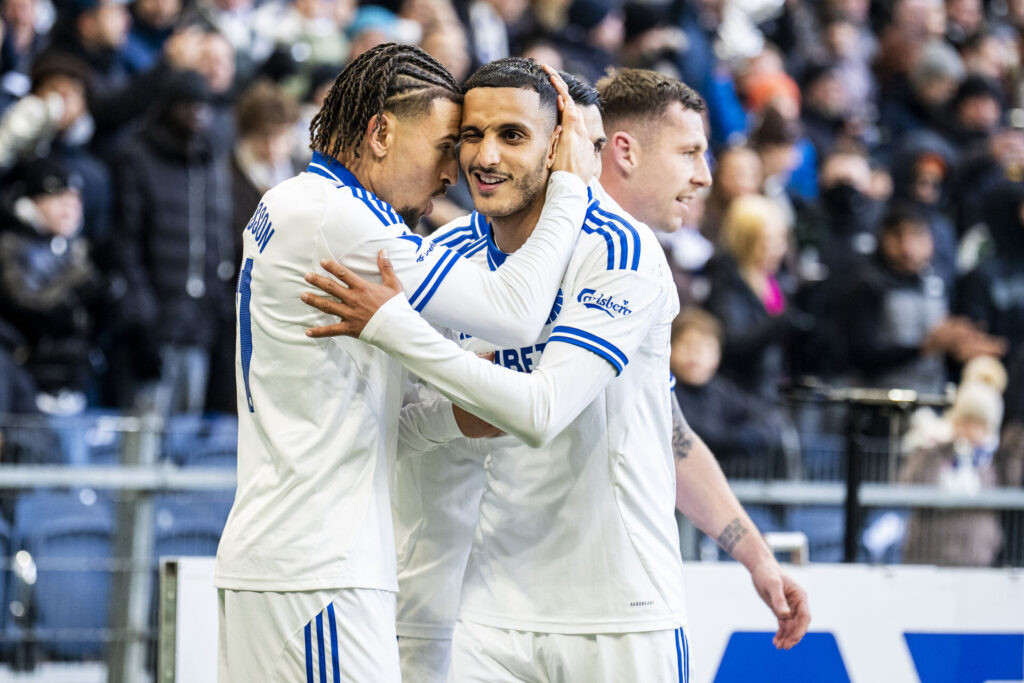 Elias Achouri, Jordan Larsson og Lukas Lerager.