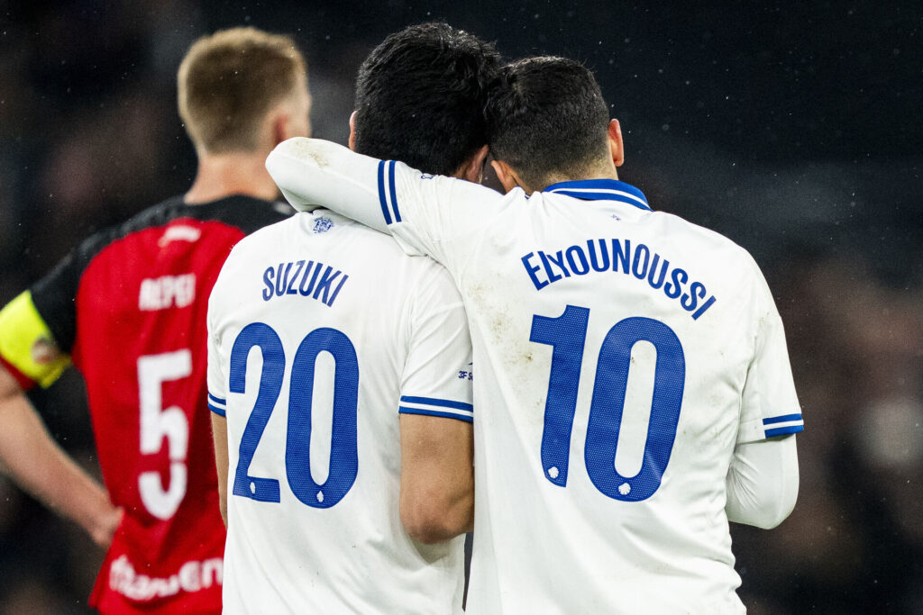 Mohamed Elyounoussi og Suzuki fra F.C. København