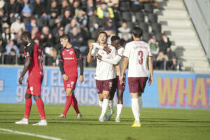 FC Midtjyllands spillere jubler mod FC Fredericia.