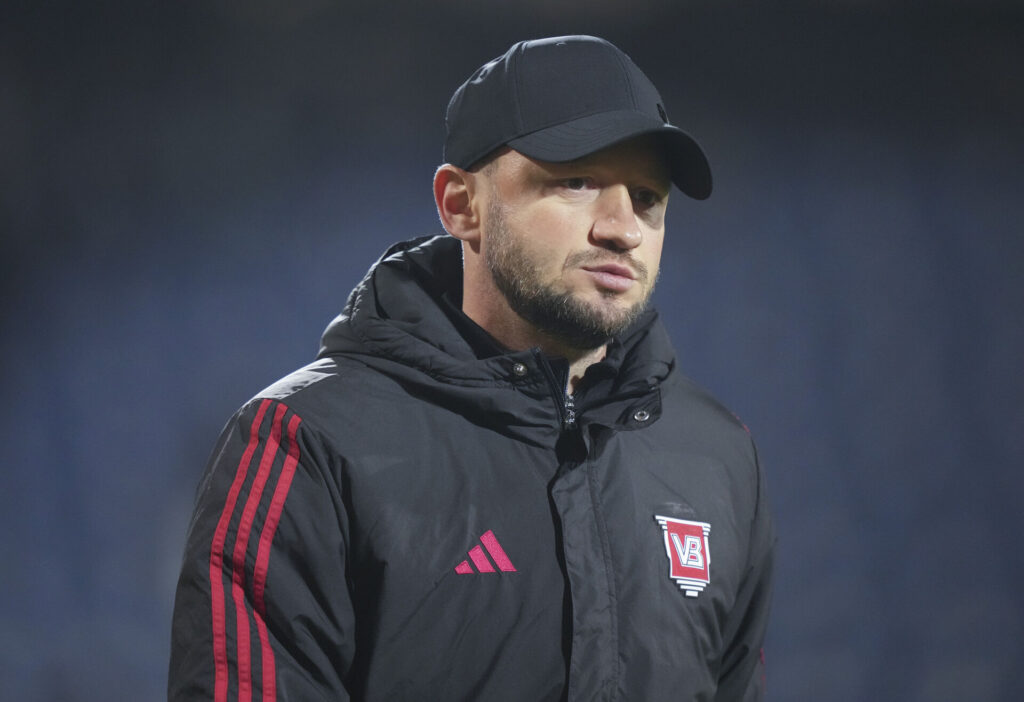 Ivan Prelec under sin sidste kamp i spidsen for Vejle Boldklub.