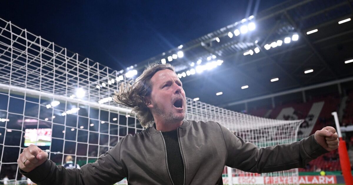 Flyvende: Indskiftere sikrer Bo H. sejren i 95. minut Foto: Kirill Kudryavtsev/AFP/Ritzau Scanpix