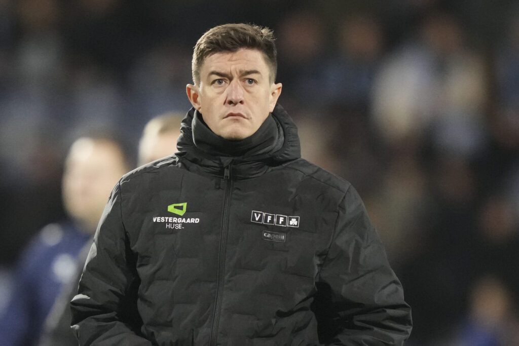 Nickolai Lund under Viborg FF's kamp mod Sønderjyske i Haderslev.