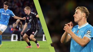 Rasmus Nissen Kristensen og Rasmus Højlund.