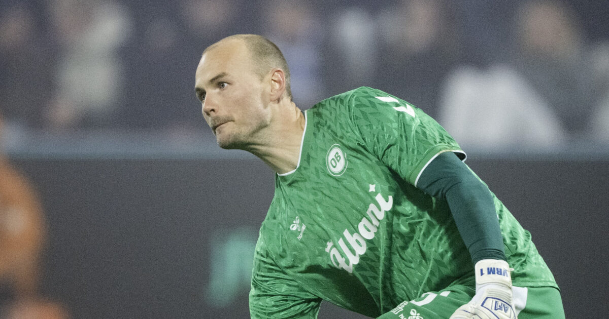 Skuffet OB-keeper: Den må aldrig gå ind Foto: Bo Amstrup/Ritzau Scanpix