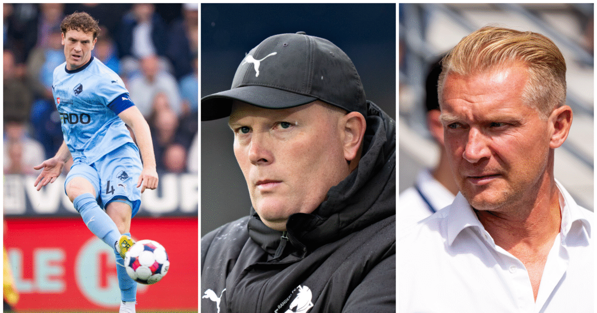 Bertelsen er fanget i spil mellem anfører og direktør Foto: Henning Bagger/Ritzau Scanpix / Bo Amstrup/Ritzau Scanpix