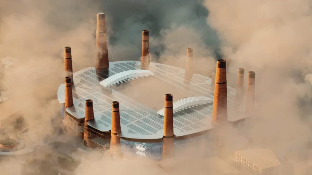 Birminghams nye stadion fra oven