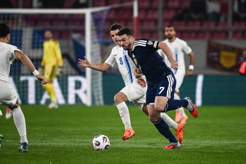 John McGinn under Skotlands kamp mod Grækenland.