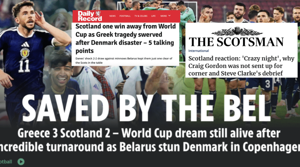 De skotske aviser søndag morgen