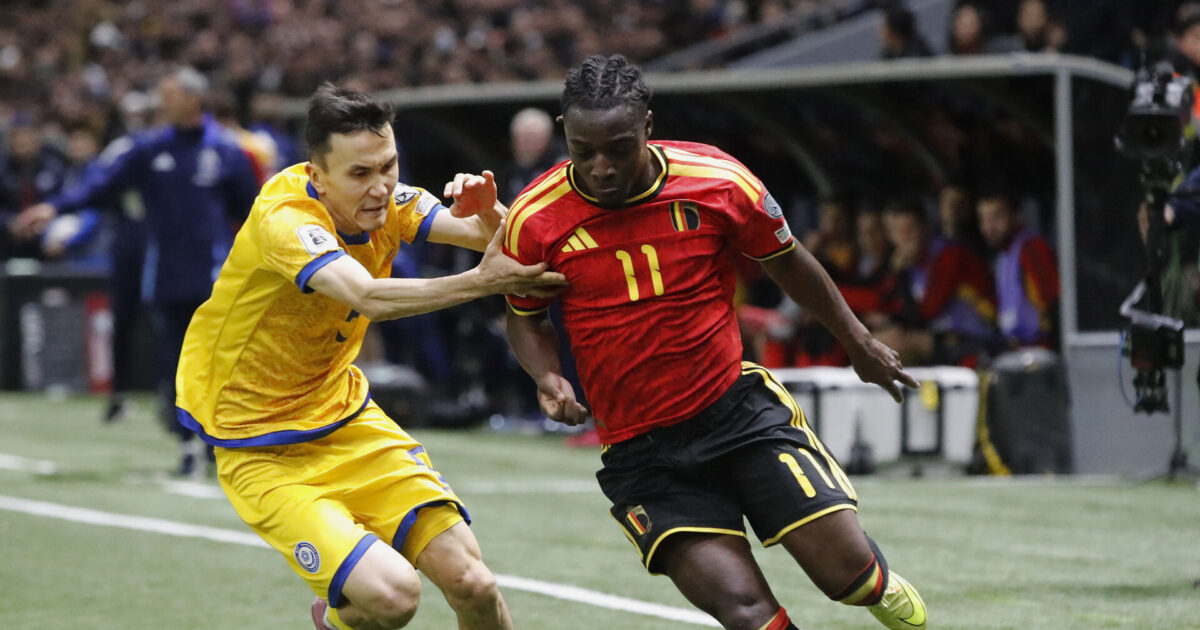 Belgisk brøler i Kasakhstan: VM-billetten må vente Foto: Ritzau Scanpix/REUTERS