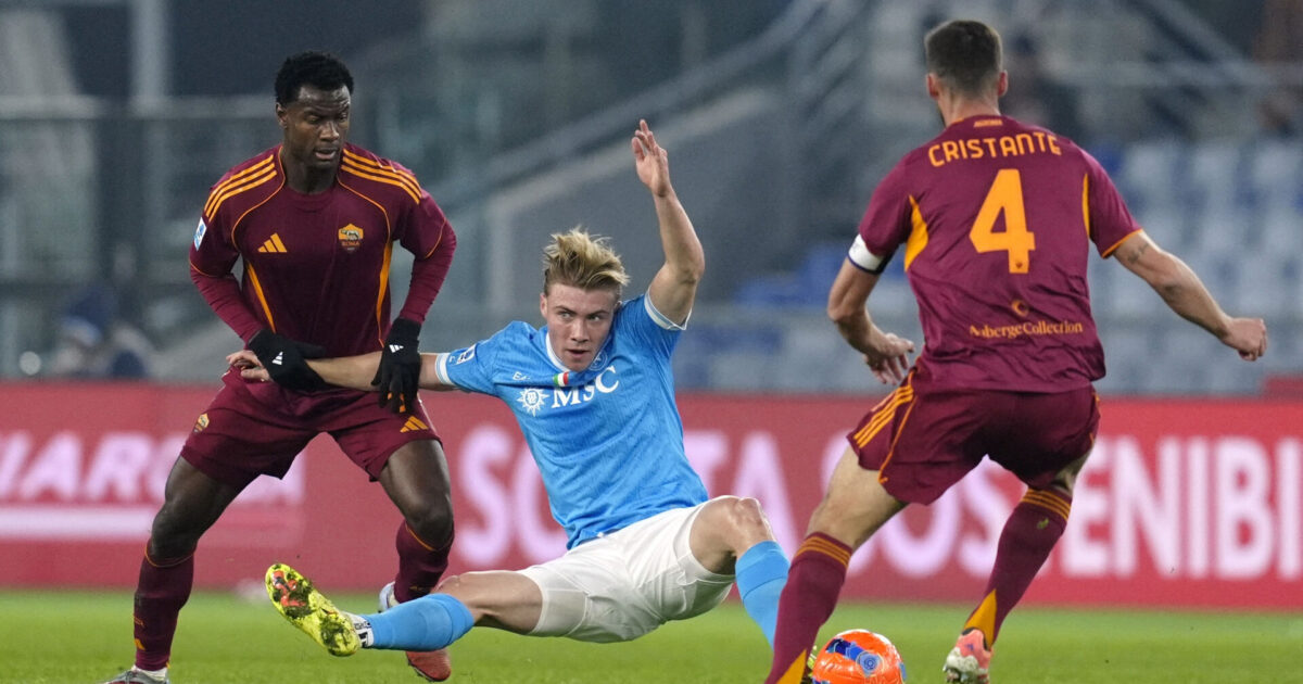 Højlund med vigtig fod i Napoli-triumf i Rom Foto: Matteo Ciambelli/REUTERS