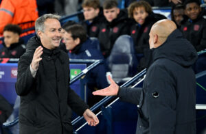 Kasper Hjulmand og Pep Guardiola