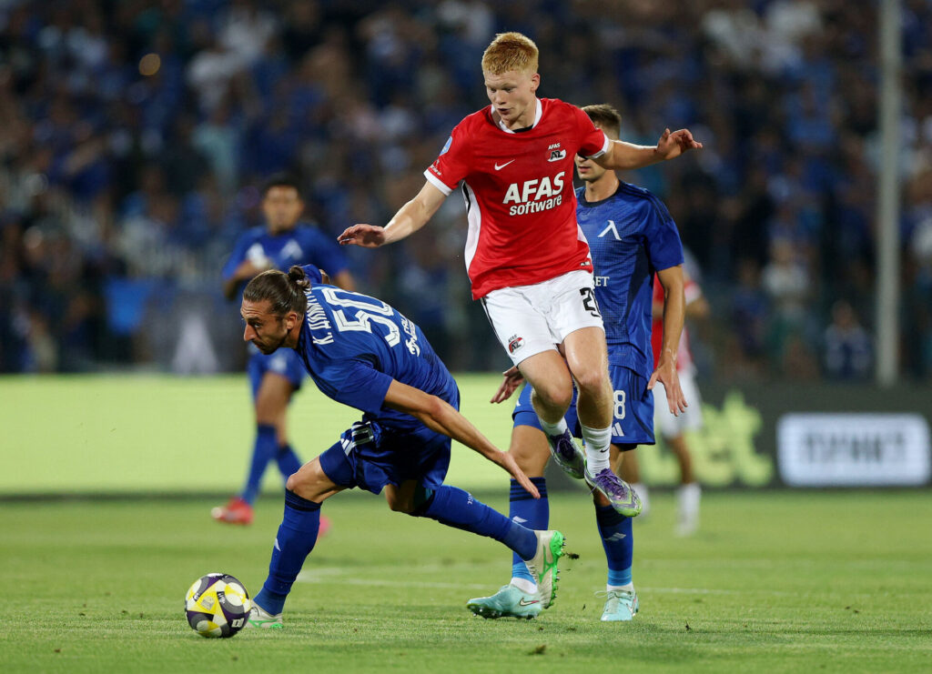 Kees Smit i kamp for AZ Alkmaar.