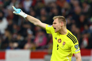 Dénes Dibusz råber og peger frem på banen.