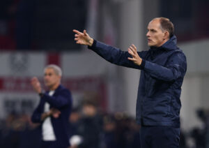 Thomas Tuchel under Englands kamp mod Albanien.