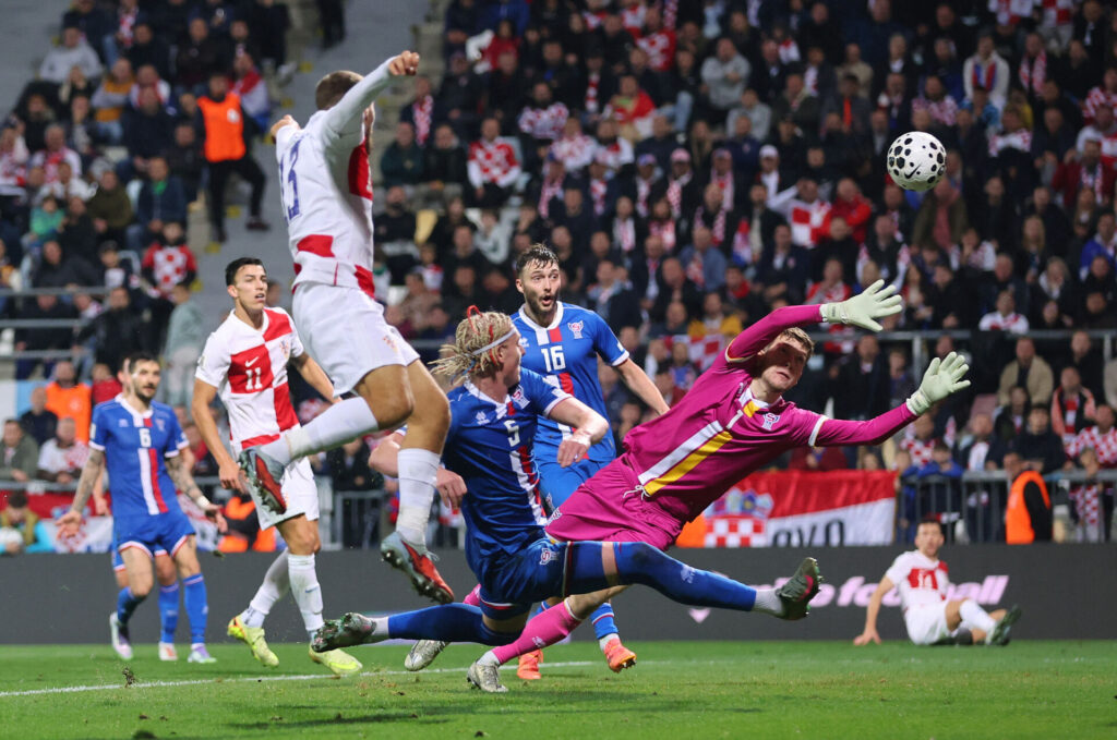 Kroatien scorer mod Færøerne.