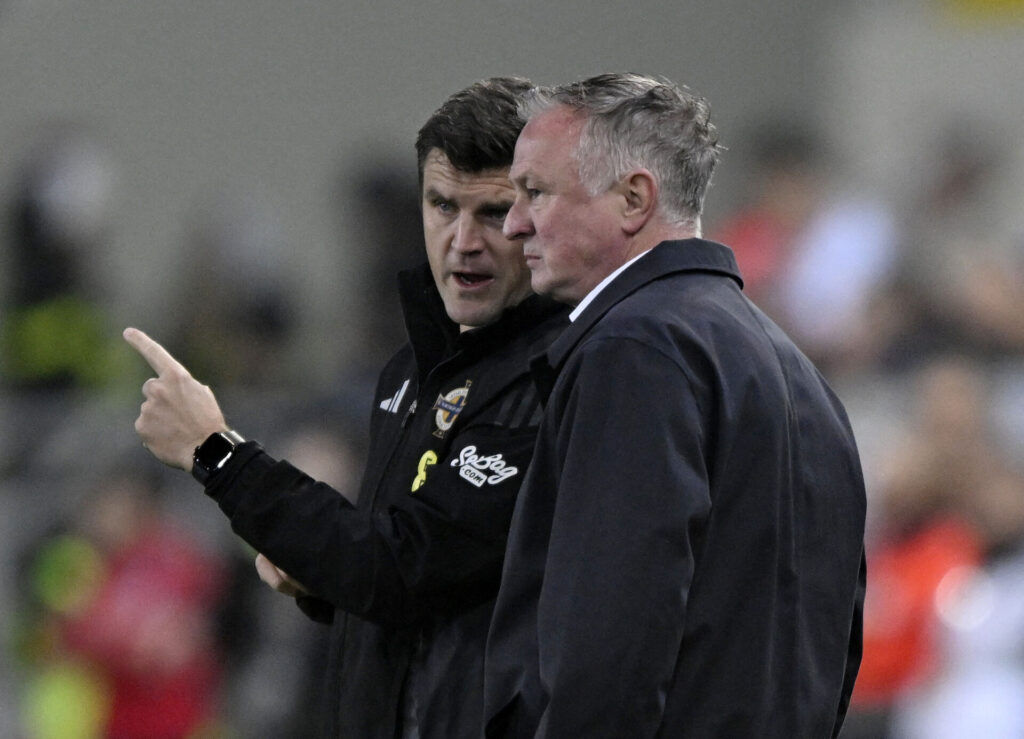 Michael O'Neill under en af Nordirlands kampe.