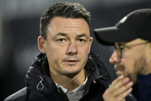 Thomas Nørgaard efter en kamp for Sønderjyske mod AGF.