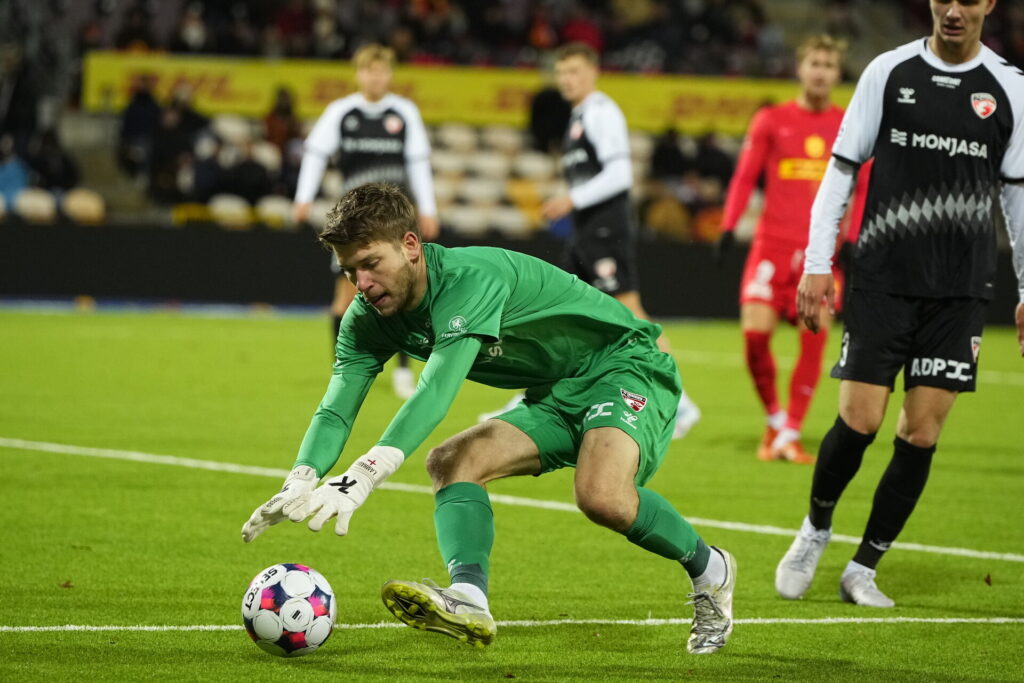 Mattias Lamhauge i kamp for FC Fredericia.