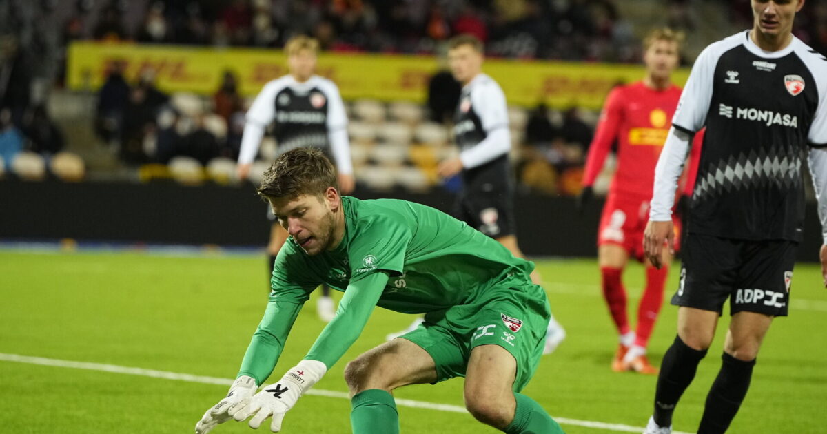 Skuffet Fredericia-keeper: Gameplanen går i vasken Foto: Claus Bech/Ritzau Scanpix
