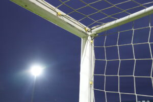 Et målhjørne fra kampen mellem Sønderjyske og FC Midtjylland.