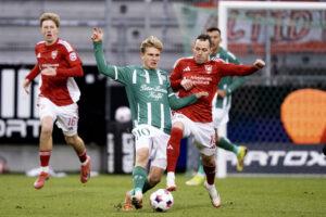 Viborg FF's Thomas Jørgensen i kamp mod Vejle Boldklub.