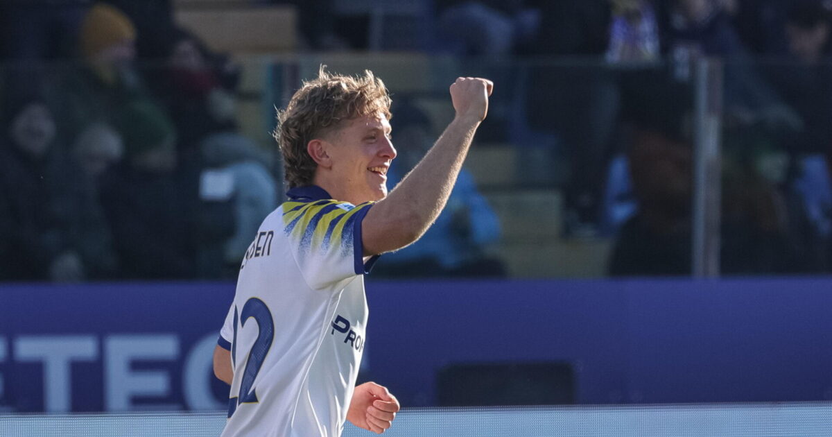 Inspireret af tidligere PL-stjerne: Sørensen forklarer jubel Lorenzo Cattani/EPA/Ritzau Scanpix