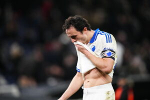 Thomas Delaney tørre ansigtet i F.C. København-trøjen