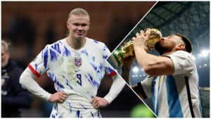 Erling Haaland og Lionel Messi.