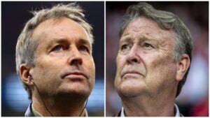 Kasper Hjulmand og Åge Hareide i samme billede sammen.