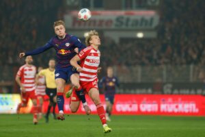 Conrad Harder i en duel mod Union Berlin