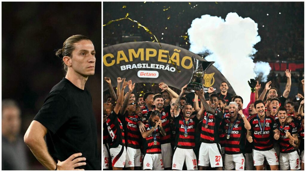Luis Filipe ser til mens Flamengo fjerer mesterskab.