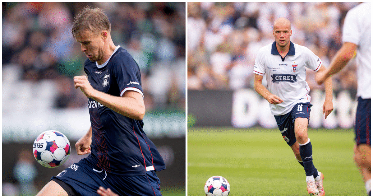 Flere AGF-profiler misser træningen Frederik Tingager og Nicolai Poulsen var ikke på banen torsdag.
Foto: Bo Amstrup/Ritzau Scanpix
