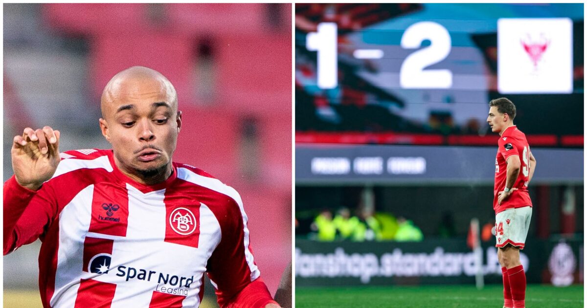 Casper Nielsen raser mod holdkammerat og eks-AaB’er Foto: Bruno Fahy/AFP/Henning Bagger/Ritzau Scanpix