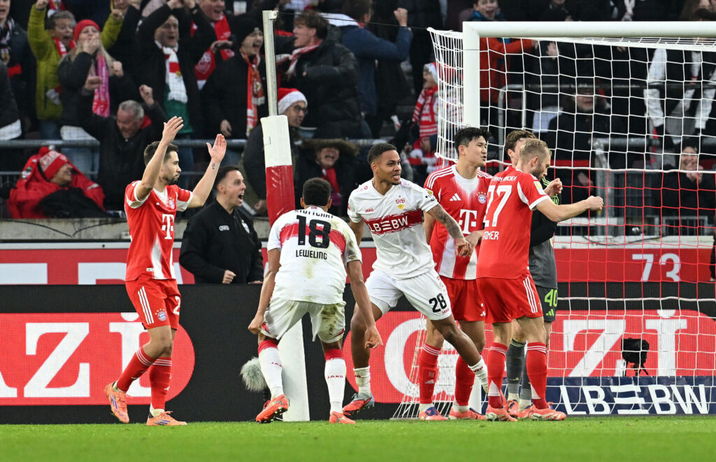 Nikolas Nartey scorer mål for Stuttgart.