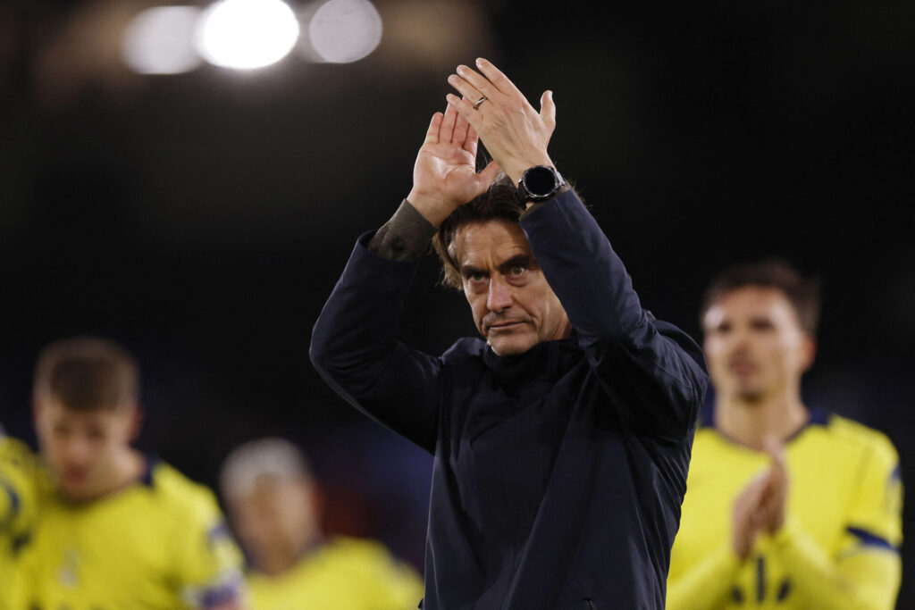 Thomas Frank efter sejren mod Crystal Palace.