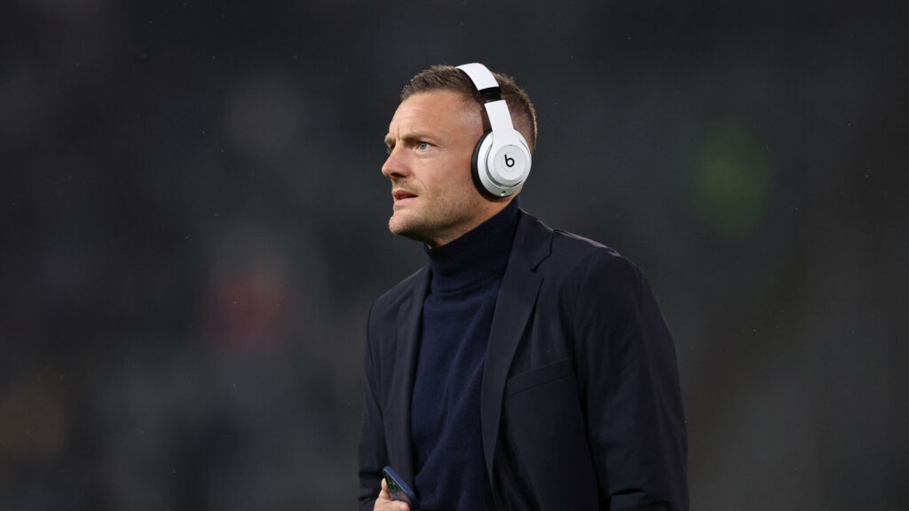 Jamie Vardy med hørebøffer på