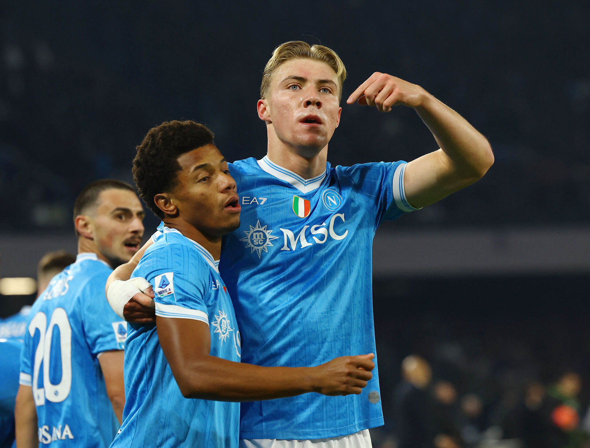 Højlund og hans makker starter i finale for Napoli foto