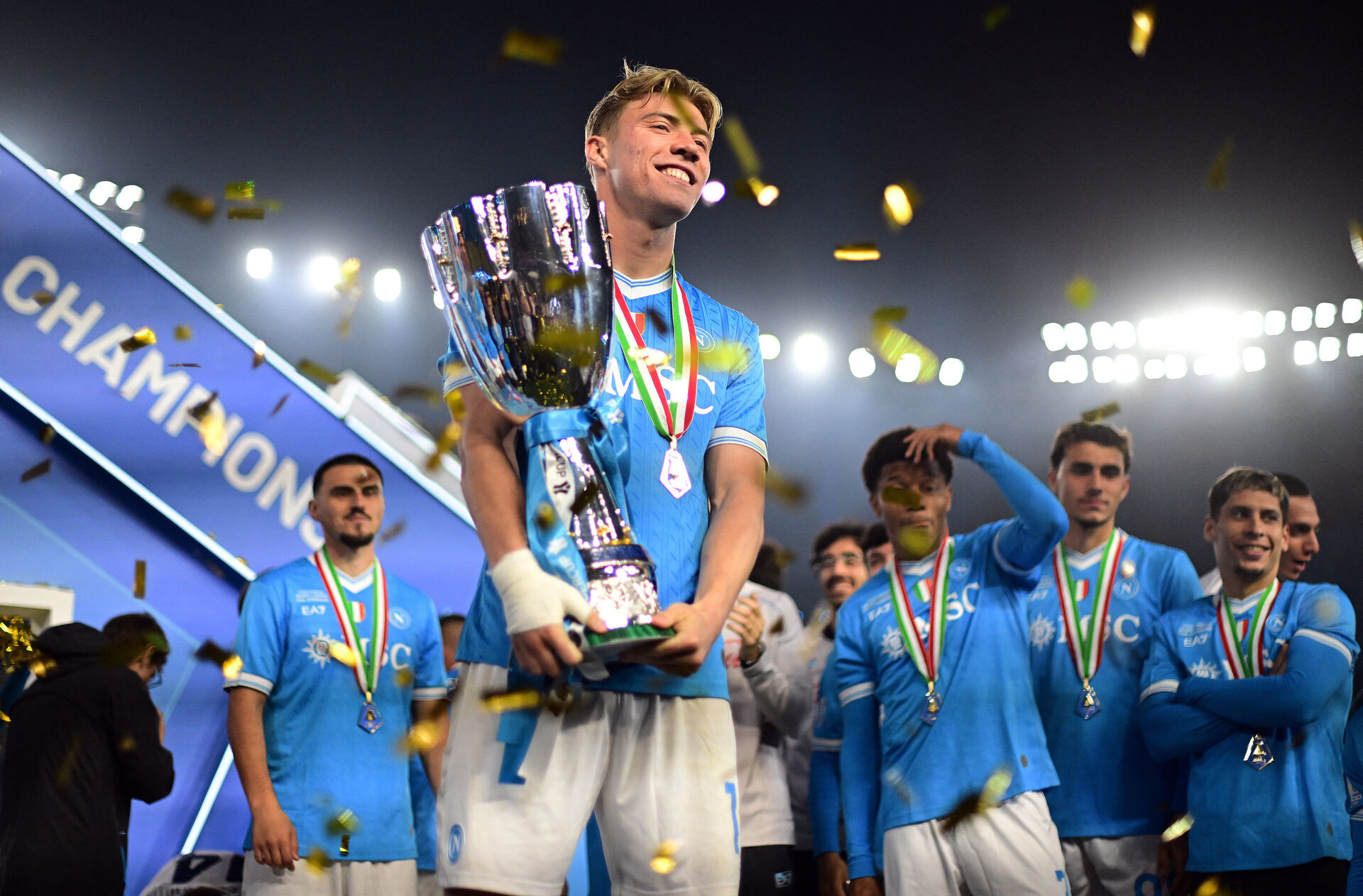 Højlund med stikpille til Manchester United foto