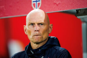 Ståle SOlbakken under en landskamp for Norge