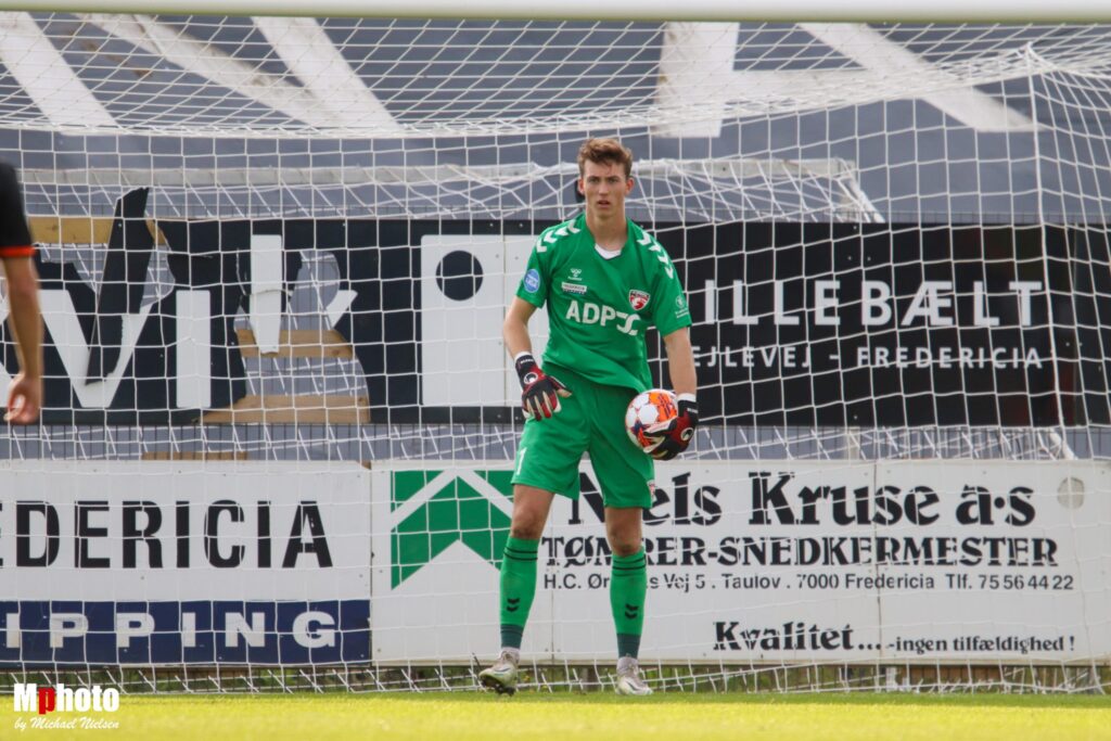 Valdemar Birksø i aktion for FC Fredericia.