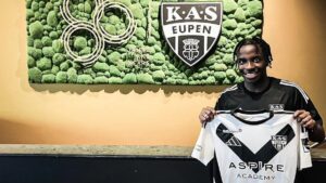 Yoram Zague bliver præsenteret i KAS Eupen
