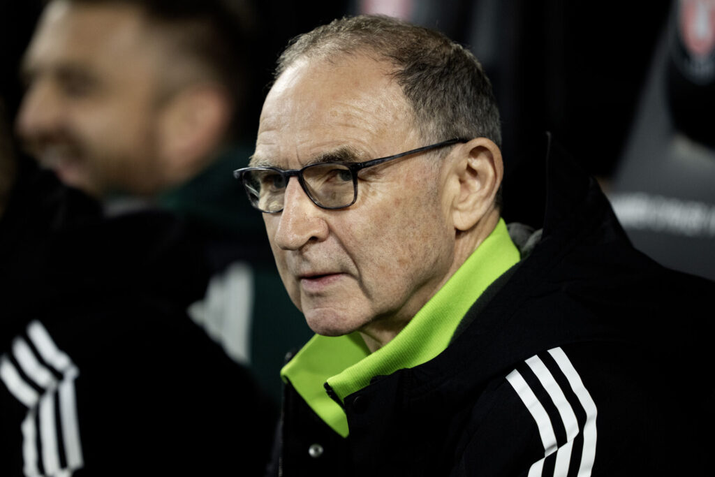 Martin O'Neill på trænerbænken for Celtic.