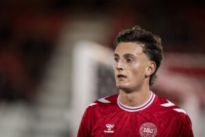 Silas Andersen i den danske landsholdstrøje.