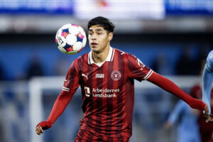Dario Osorio i aktion for FC Midtjylland.