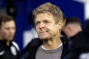 Jens Fønsskov Olsen under en af FC Nordsjællands kampe mod Randers FC.