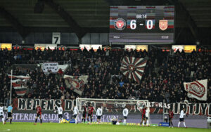 FC Midtjylland fans under kampen mod FC Nordsjælland.