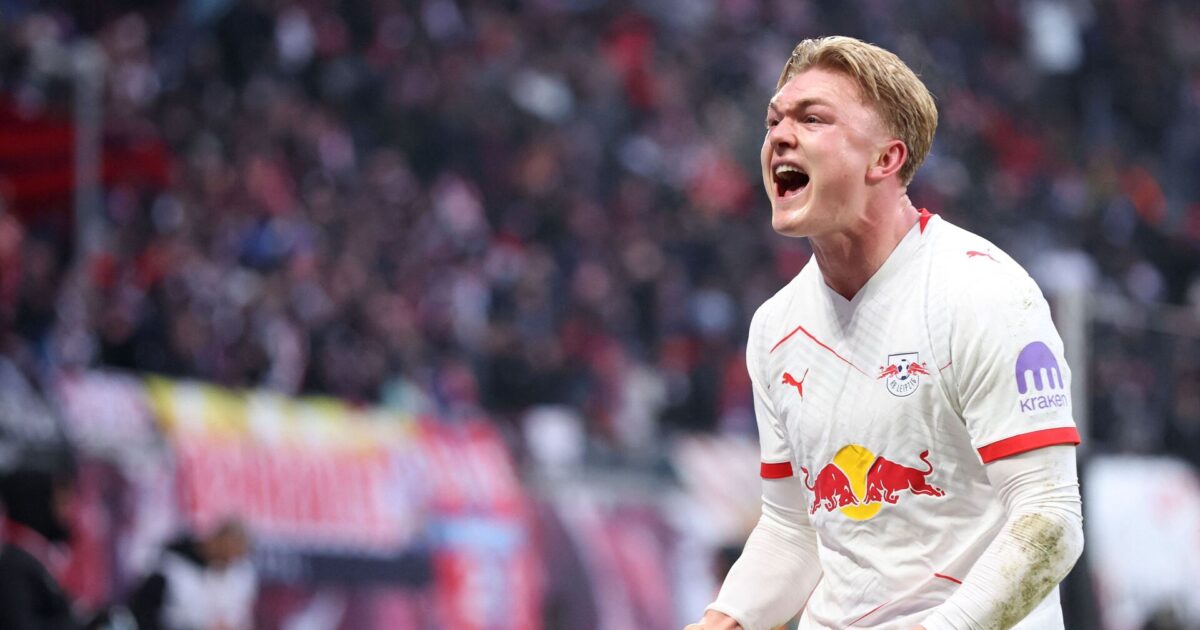 Se målet: Harder lyner for Leipzig Foto: Photo by Ronny HARTMANN 